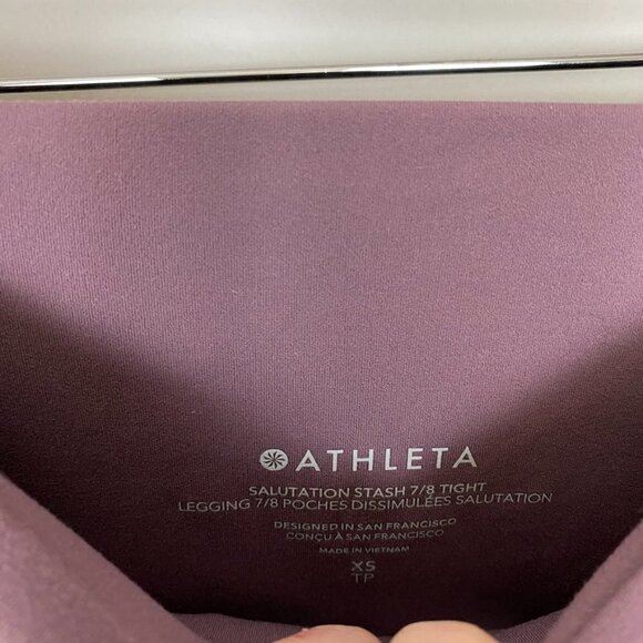 Bundle of 2 Athleta Salutation Stash 7/8 Tights Leggings Womens XS Pockets - Picture 7 of 8